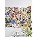Anime Inspired Flag Mini Tapestry, Gear Five Printed Anime Theme Backdrop For Wall Hanging Home Decor Bedroom (35.5 x 27.5 In)