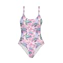 One Piece Bathing Suit for Teen Girls Comfy Crewneck Backless Bathing Suit