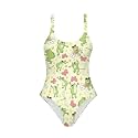 One Piece Bathing Suit for Teen Girls Comfy Crewneck Backless Bathing Suit