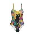 One Piece Bathing Suit for Teen Girls Comfy Crewneck Backless Bathing Suit