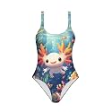 One Piece Bathing Suit for Teen Girls Comfy Crewneck Backless Bathing Suit