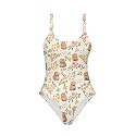 One Piece Bathing Suit for Teen Girls Comfy Crewneck Backless Bathing Suit