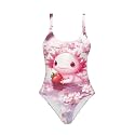 One Piece Bathing Suit for Teen Girls Comfy Crewneck Backless Bathing Suit
