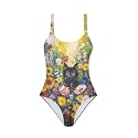 One Piece Bathing Suit for Teen Girls Comfy Crewneck Backless Bathing Suit
