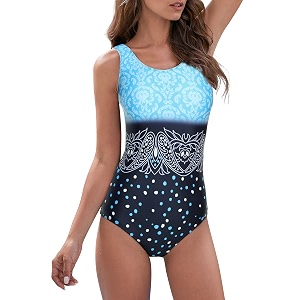 one piece bathing suit for women front cross athletic tummy control swimsuits v neck slimming swimwear
