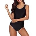 One Piece Bathing Suit for Women Front Cross Athletic Tummy Control Swimsuits V Neck Slimming Swimwear