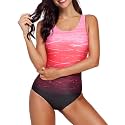 One Piece Bathing Suit for Women Front Cross Athletic Tummy Control Swimsuits V Neck Slimming Swimwear