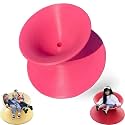 One-Piece Molded Gyro Swivel Chair, 360° Spinner Seat Recliner, Sensory Spinning Seat, Ergonomic Swivel Seat for Kids, Indoor Outdoor Sensory Equipment (Pink, 25inx17in)