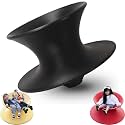 One-Piece Molded Gyro Swivel Chair, 360° Spinner Seat Recliner, Sensory Spinning Seat, Ergonomic Swivel Seat for Kids, Indoor Outdoor Sensory Equipment (Black, 25inx17in)