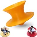 One-Piece Molded Gyro Swivel Chair, 360° Spinner Seat Recliner, Sensory Spinning Seat, Ergonomic Swivel Seat for Kids, Indoor Outdoor Sensory Equipment (Yellow, 25inx17in)