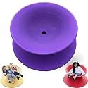 One-Piece Molded Gyro Swivel Chair, 360° Spinner Seat Recliner, Sensory Spinning Seat, Ergonomic Swivel Seat for Kids, Indoor Outdoor Sensory Equipment (Purple, 25inx17in)