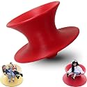 One-Piece Molded Gyro Swivel Chair, 360° Spinner Seat Recliner, Sensory Spinning Seat, Ergonomic Swivel Seat for Kids, Indoor Outdoor Sensory Equipment (Red, 25inx17in)