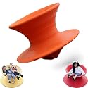 One-Piece Molded Gyro Swivel Chair, 360° Spinner Seat Recliner, Sensory Spinning Seat, Ergonomic Swivel Seat for Kids, Indoor Outdoor Sensory Equipment (Orange, 25inx17in)