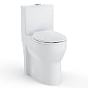 One Piece Toilet with 19" ADA Height, Round Bowl Design, Soft Closing PP Toilet Cover, Easy Clean Surface, Water Efficient Flush