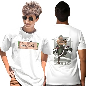 One Piece Zoro Anime T-Shirt Front and