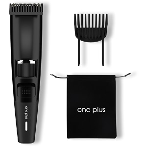 one plus op 13 professional hair clipper rechargeable cordless beard hair comb kit with guide combs brush usb cord for men 120 min runtime 20 length settings black