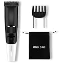 One plus OP 13 Professional Rechargeable Cordless Beard Hair Comb Kit with Guide Combs Brush USB Cord for Men 120 min Runtime 20 Length Settings (White)