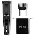 one plus OP 13 Professional Hair Clipper Rechargeable Cordless Beard Hair Comb Kit With Guide Combs Brush USB Cord For Men 120 Min Runtime 20 Length Settings (Black)