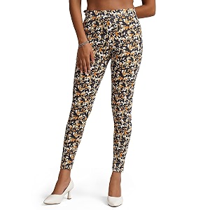 one sky high-waisted printed leggings for women  stylish comfortable amp stretchy yoga pants with fashionable graphic patterns  opaque athletic amp seamless gym leggings