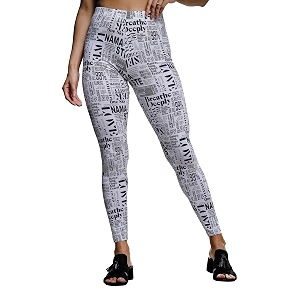 one sky high-waisted printed leggings for women  stylish comfortable amp stretchy yoga pants with fashionable graphic patterns  opaque athletic amp seamless gym leggings