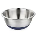 A-ONE Stainless Steel Mixing Bowl with Anti-Skid Base|Durable Stainless Steel Bowls for Easy Storage (28cm, Silver)