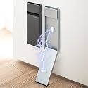 One Touch Door Stopper Kickdown for Botton of Door, No Drilling, Made in Korea, Aluminum Material, Door Holder, Heavy Duty Door Stops, Keep Door Open, Self-Adhesive, (Dark Gray)(1PCS)