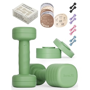 One-Twist Adjustable Dumbbell Set 2LB 3LB