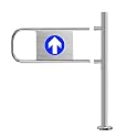 One-Way Spring-Loaded Swing Door Gate, Automatic Rebound Entrance Safety Gate for Hallways, 2.3x3.18ft, Ideal for Supermarkets and High-Traffic Areas