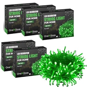 one94store 36 ft led pixel string lights  360 copper wire fairy serial lights with bright pink led bulbs for diwali christmas party amp home decoration  decorative lighting series  pack of 5