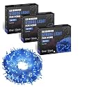 One94Store 36 Ft LED Pixel String Lights | 360° Blue LED Bulbs on Flexible Copper Wire | Decorative Serial Lights for Diwali, Christmas, Wedding &amp; Home Decor | Pack of 3