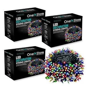 one94store 36 ft warm white led pixel string lights  360 copper wire fairy lights for diwali christmas wedding party indoor amp outdoor decoration  serial led lighting  pack of 3
