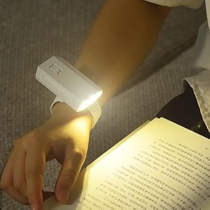 one94store mini wrist book light  usb rechargeable led study lamp with 3 light modes clip-on amp portable eye-friendly reading light for students amp night readers white