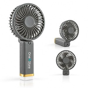 One94Store Portable Fan Rechargeable with LED Light