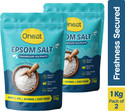 ONEAT Epsom Bath Salt Crystals For Relaxation, Muscle Relief & Foot Soak
