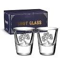 Onebttl Irish Gifts Shot Glasses Set of 2-1.5oz Shot Drinking Glass Ireland Gifts for Irish for Women & Men, Saint Patrick’s Day Housewarming - Shamrock