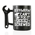 Onebttl Pawpaw Gifts for Fathers Day, Christmas, Coffee Mug with Wrench Handle, 13.5oz/400ml Funny Mug for Paw Paw
