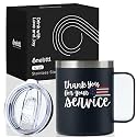 Onebttl Veterans Gifts for Men & Women, Military Army Soldiers Appreciation Gifts, Thank You for Your Service, 12oz Stainless Steel Tumbler, Black