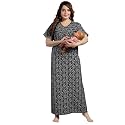 Onekbhalo Women39s- Full Sleeves-Feeding- Nursing- Maternity NightyMaxiGownNightdressNightwear-