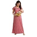 Onekbhalo Women39s- Full Sleeves-Feeding- Nursing- Maternity NightyMaxiGownNightdressNightwear-