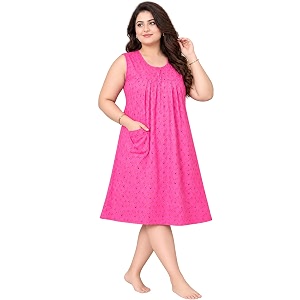 Onekbhalo Women Cotton Night Dress Printed Culf