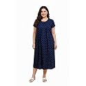 Onekbhalo Women Cotton Night Dress Printed Culf