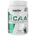 OneLife Bcaa 6000 Mg Has A Perfect Ratio Of 2:1:1 Of Leucine Iso-Leucine Valine&Electrolytes To Prevent Muscle Loss During Workout Helps In Lean Muscle Growth&Recovery Flavor Blueberry Powder 250Gm