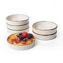 ONEMORE Ramekins 4 oz - Oven Safe Shallow Ramekins for Creme Brulee - Set of 6
