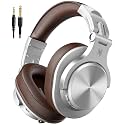 OneOdio A70 Bluetooth Over-Ear Headphones, Hi-Res Wired DJ Studio - Silver