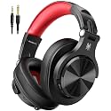 OneOdio A70 Bluetooth Over-Ear Headphones, Hi-Res Wired DJ Studio - Red