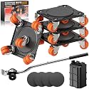 ONEON Heavy Duty Furniture Movers with Wheels &amp; Lifter (10 Dual Wheels_XL)