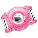ONEONTA for Airtag Dog Collar Holder | Airtag Dog Waterproof - Airtag Holder for Dog Collar with Removable Metal Loop, Sturdy TPU, Lightweight, Compact Size, Fit 5/8" Width Collar, Pink