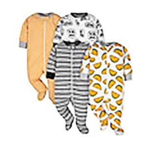 ONESIES Brand Baby Boys Sleepers 4-Pack Footies