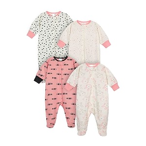 ONESIES Brand Baby Boys Sleepers 4-Pack Footies