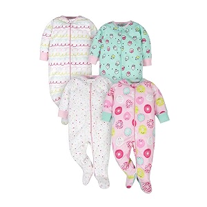 ONESIES Brand Baby Boys Sleepers 4-Pack Footies